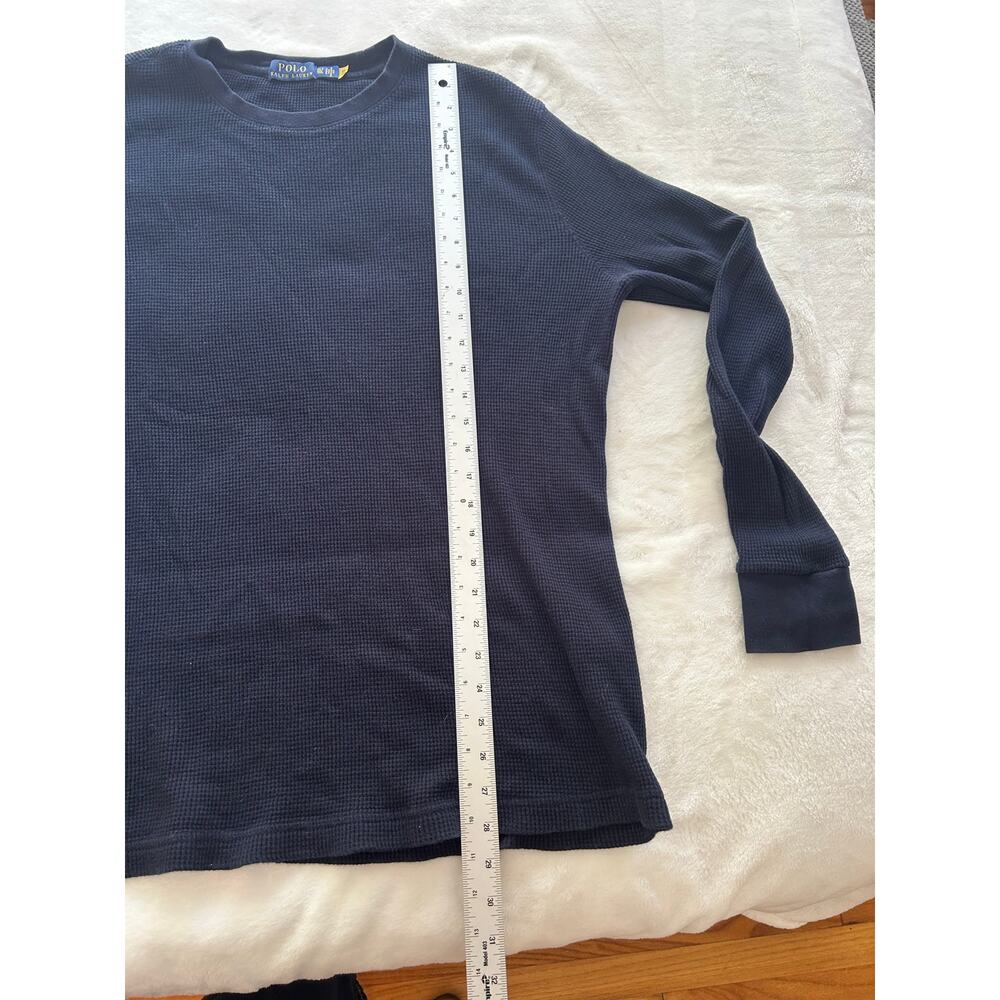 Polo Ralph Lauren Mens Ralph Lauren Waffle Knit Thermal Top, Navy XLT - Picture 5 of 7